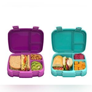 Bentgo Fresh 2 Pack Lunch Box Set - Purple and Teal